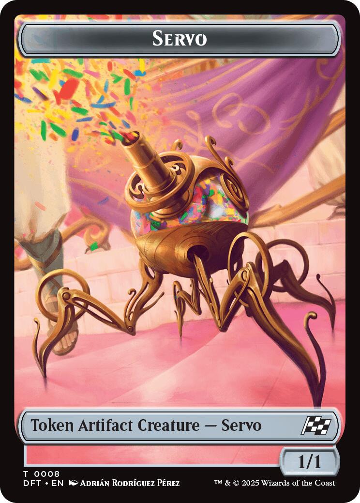 Servo // Thopter (0009) Double-Sided Token [Aetherdrift Tokens] | Cracking-Singles