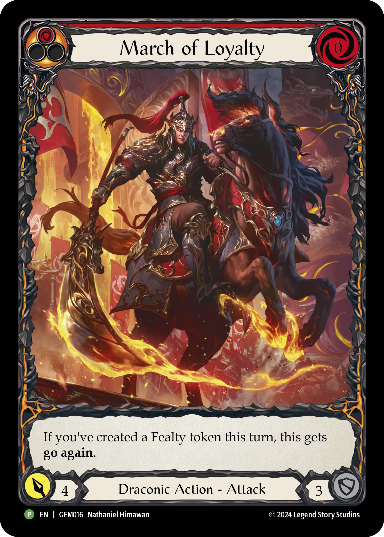 March of Loyalty (Red) [GEM016] (GEM Pack 1)  Rainbow Foil | Cracking-Singles