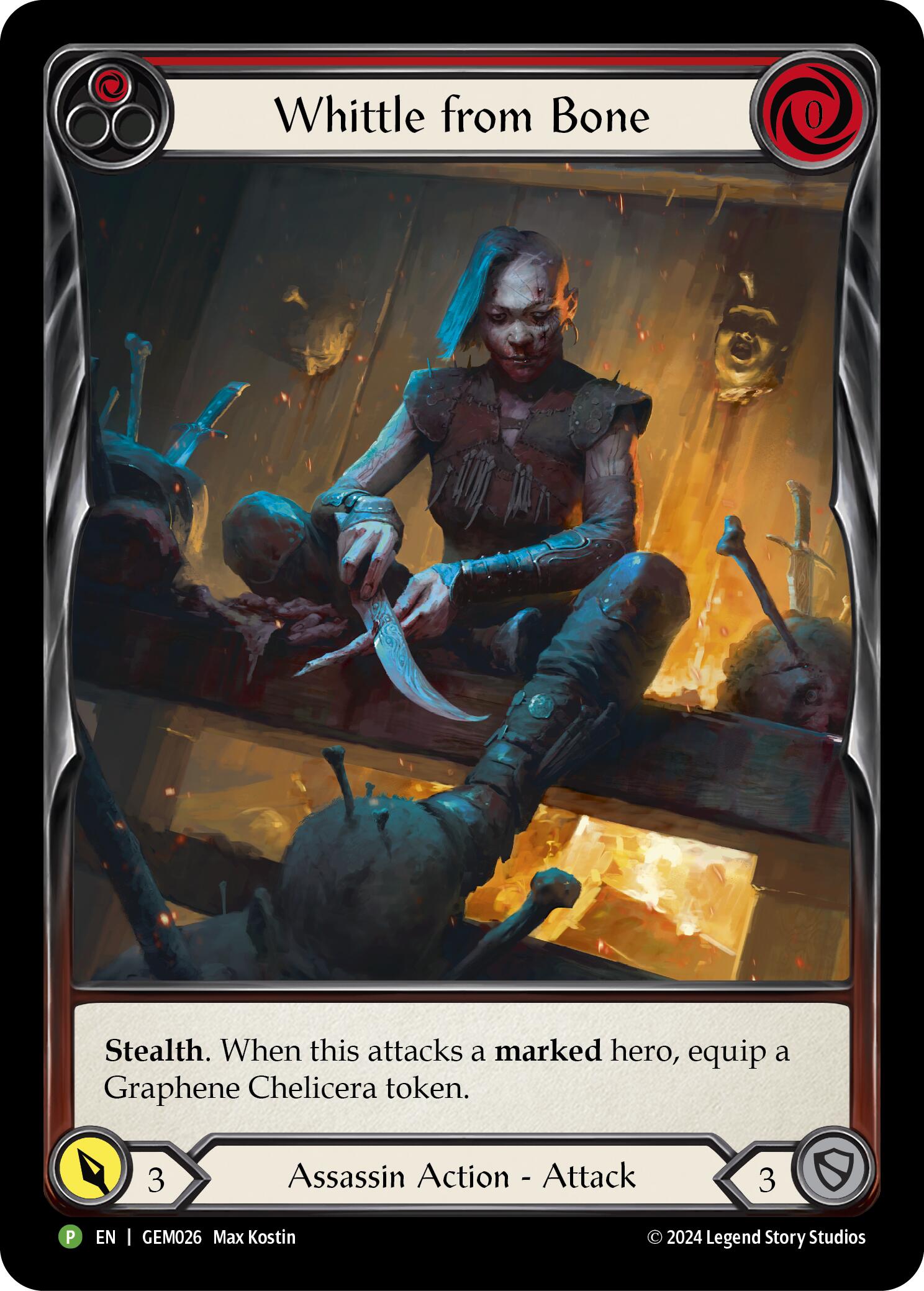 Whittle from Bone (Red) [GEM026] (GEM Pack 1)  Rainbow Foil | Cracking-Singles