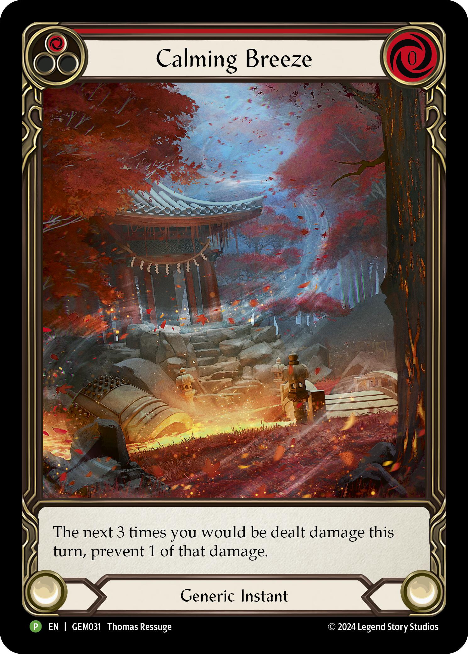 Calming Breeze (Red) [GEM031] (GEM Pack 1)  Rainbow Foil | Cracking-Singles