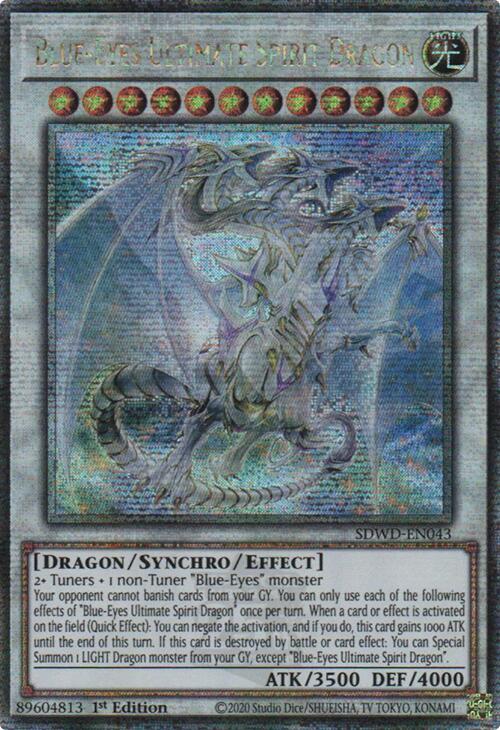Blue-Eyes Ultimate Spirit Dragon (Quarter Century Secret Rare) [SDWD-EN043] Quarter Century Secret Rare | Cracking-Singles
