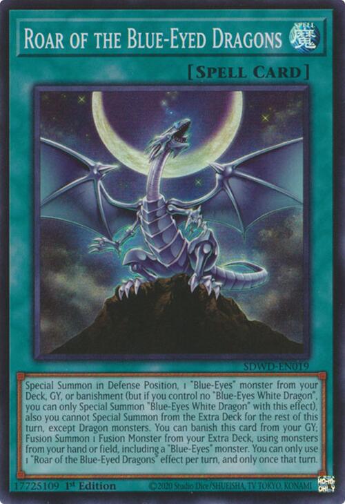 Roar of the Blue-Eyed Dragons [SDWD-EN019] Super Rare | Cracking-Singles