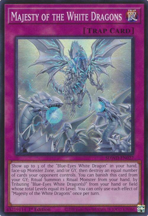 Majesty of the White Dragons [SDWD-EN027] Super Rare | Cracking-Singles