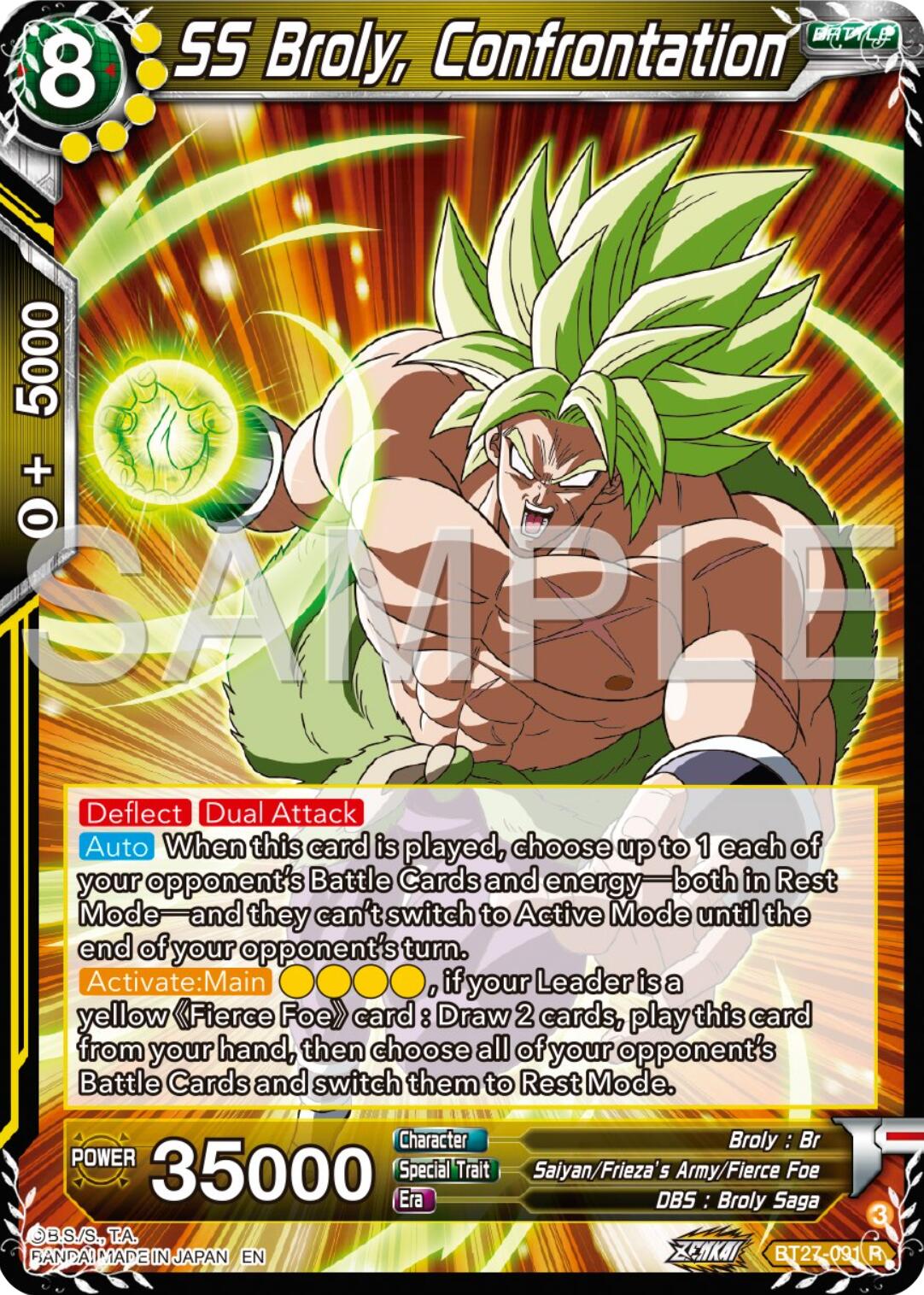 SS Broly, Confrontation (BT27-091) [History of Z] | Cracking-Singles