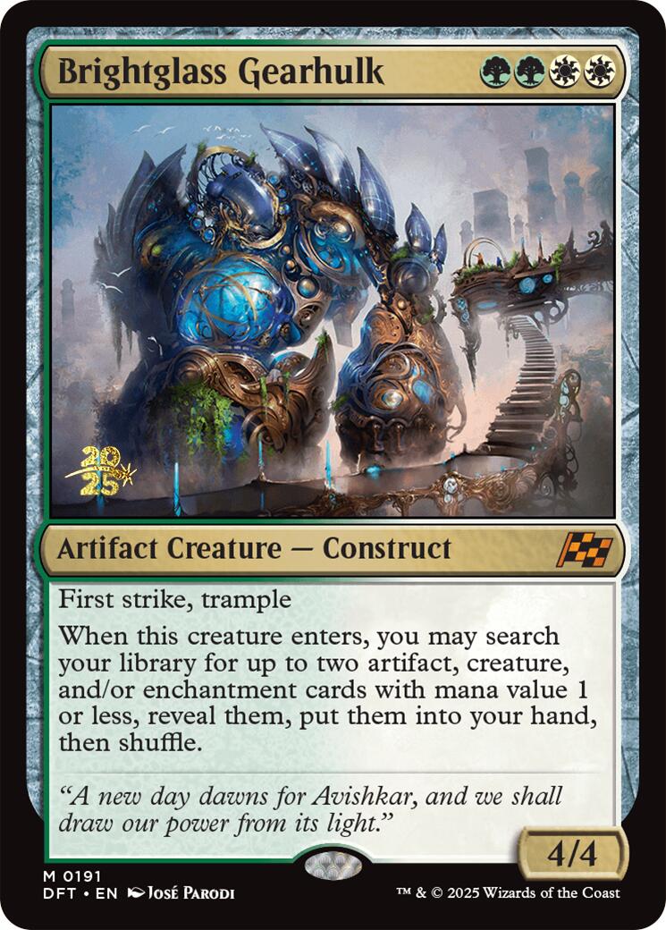 Brightglass Gearhulk [Aetherdrift Prerelease Promos] | Cracking-Singles