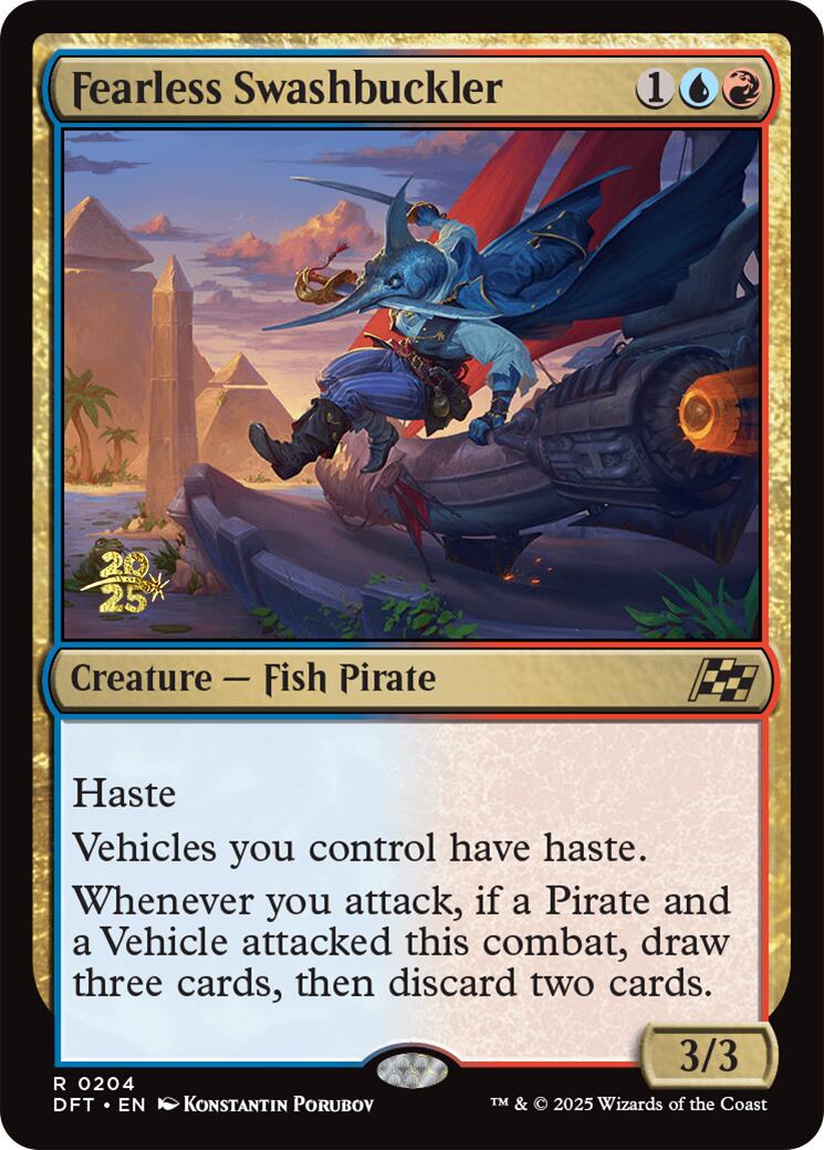 Fearless Swashbuckler [Aetherdrift Prerelease Promos] | Cracking-Singles