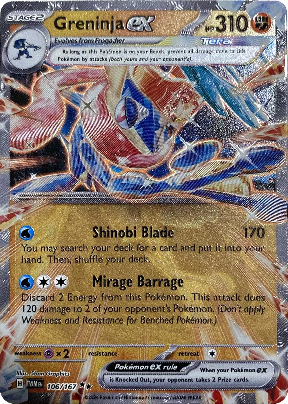 Greninja ex (106/167) (GameStop Metal Card) [Miscellaneous Cards] | Cracking-Singles