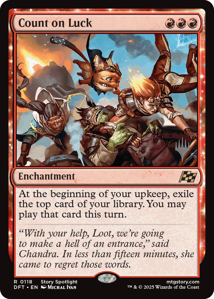 Count on Luck (Promo Pack) [Aetherdrift Promos] | Cracking-Singles