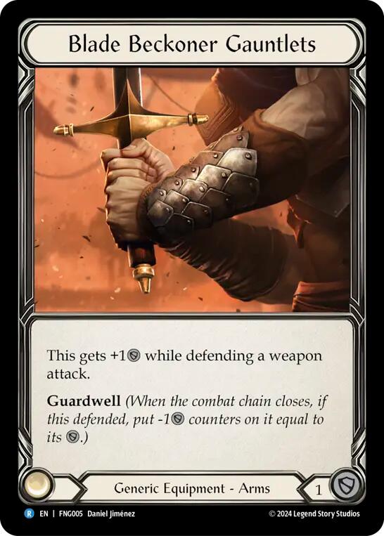 Blade Beckoner Gauntlets [FNG005] (The Hunted Fang Blitz Deck) | Cracking-Singles