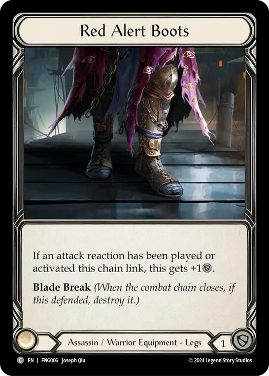 Red Alert Boots [FNG006] (The Hunted Fang Blitz Deck) | Cracking-Singles