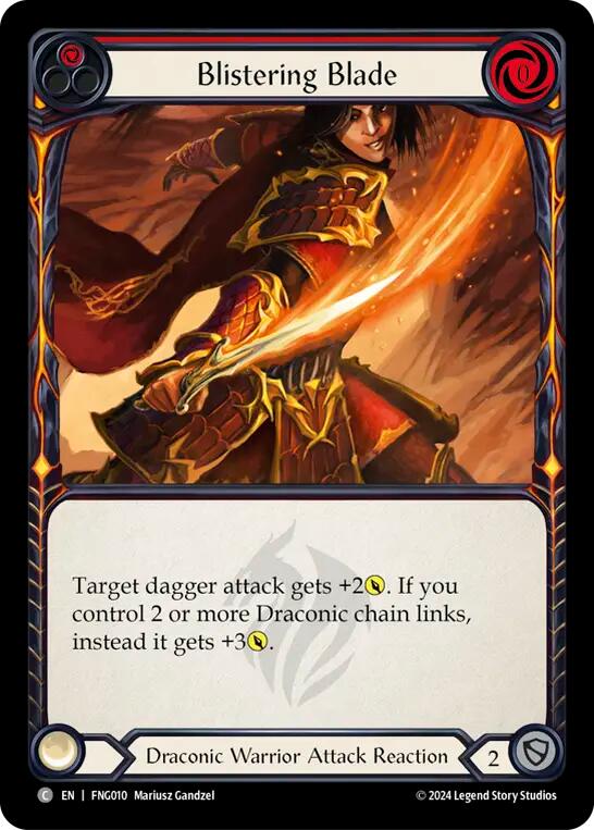 Blistering Blade (Red) [FNG010] (The Hunted Fang Blitz Deck) | Cracking-Singles