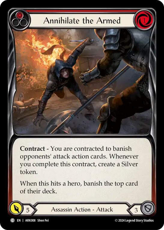 Annihilate the Armed (Red) [ARK008] (The Hunted Arakni Blitz Deck) | Cracking-Singles
