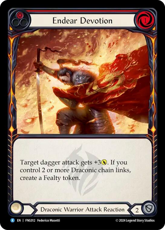 Endear Devotion (Red) [FNG012] (The Hunted Fang Blitz Deck) | Cracking-Singles