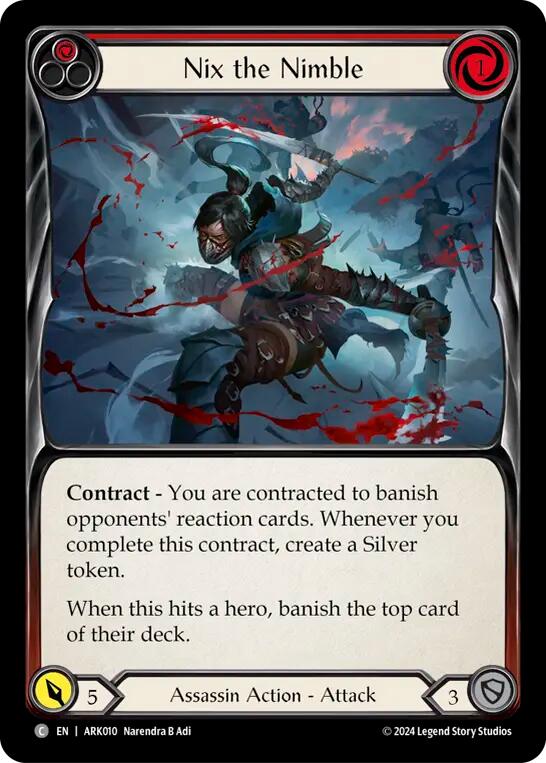 Nix the Nimble (Red) [ARK010] (The Hunted Arakni Blitz Deck) | Cracking-Singles
