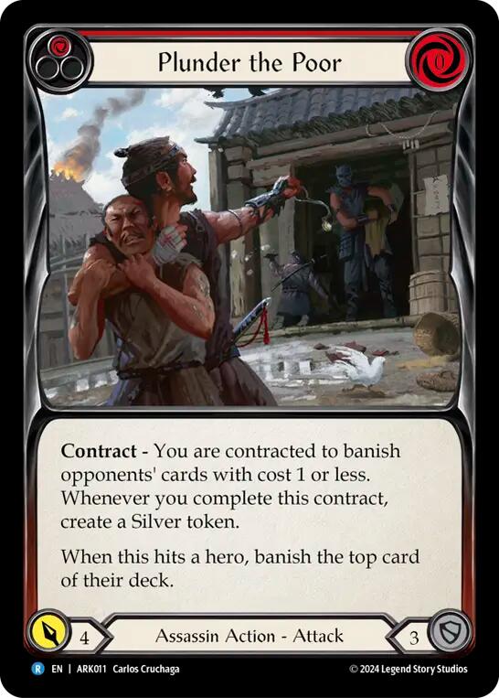 Plunder the Poor (Red) [ARK011] (The Hunted Arakni Blitz Deck) | Cracking-Singles