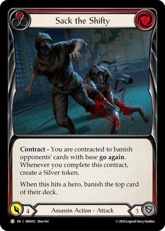 Sack the Shifty (Red) [ARK012] (The Hunted Arakni Blitz Deck) | Cracking-Singles
