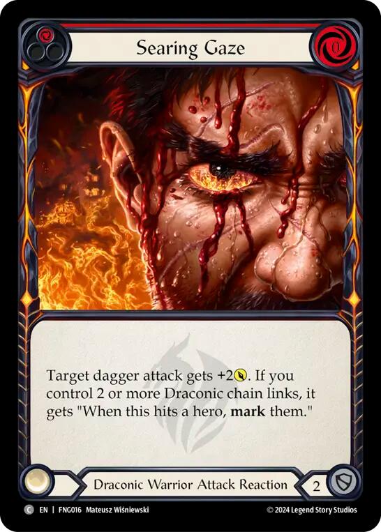 Searing Gaze (Red) [FNG016] (The Hunted Fang Blitz Deck) | Cracking-Singles