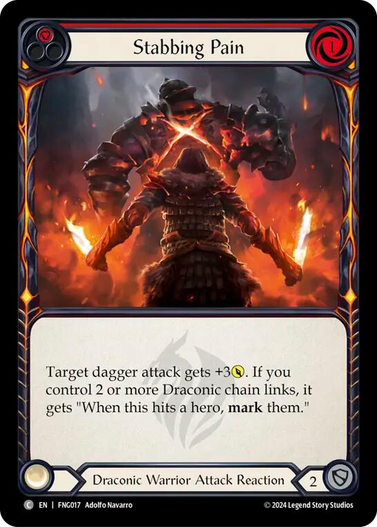 Stabbing Pain (Red) [FNG017] (The Hunted Fang Blitz Deck) | Cracking-Singles