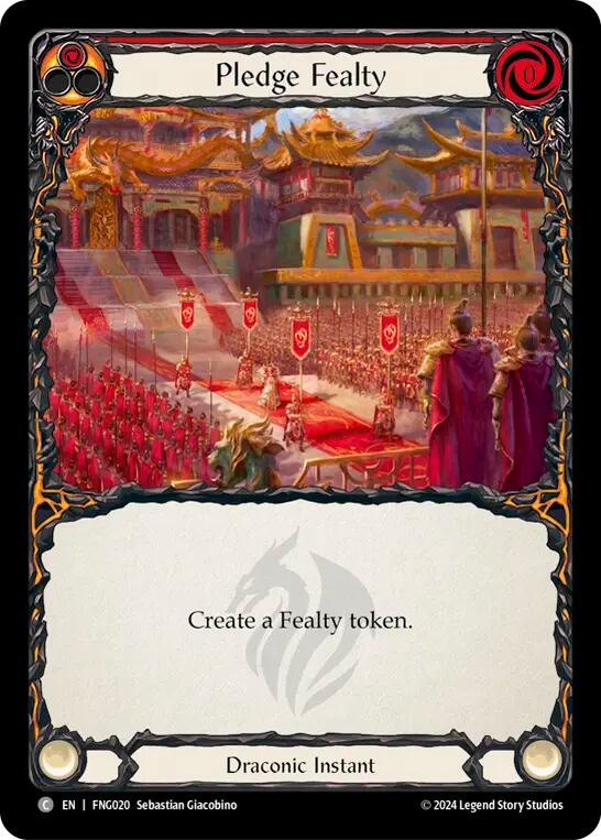Pledge Fealty (Red) [FNG020] (The Hunted Fang Blitz Deck) | Cracking-Singles