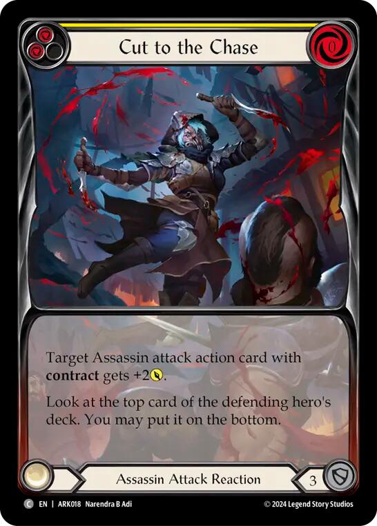 Cut to the Chase (Yellow) (Extended Art) [ARK018] (The Hunted Arakni Blitz Deck) | Cracking-Singles