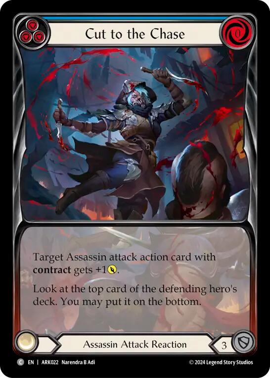 Cut to the Chase (Blue) (Extended Art) [ARK022] (The Hunted Arakni Blitz Deck) | Cracking-Singles