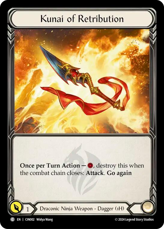 Kunai of Retribution [CIN002] (The Hunted Cindra Blitz Deck) | Cracking-Singles