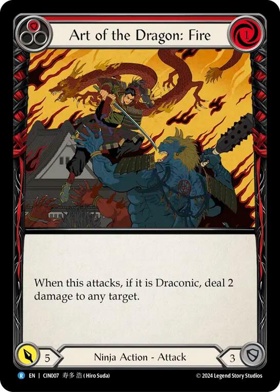 Art of the Dragon: Fire [CIN007] (The Hunted Cindra Blitz Deck) | Cracking-Singles