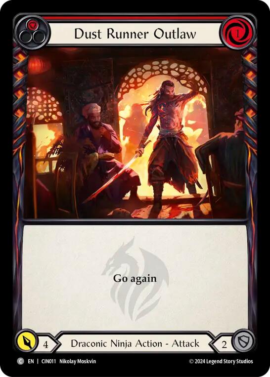 Dust Runner Outlaw (Red) [CIN011] (The Hunted Cindra Blitz Deck) | Cracking-Singles