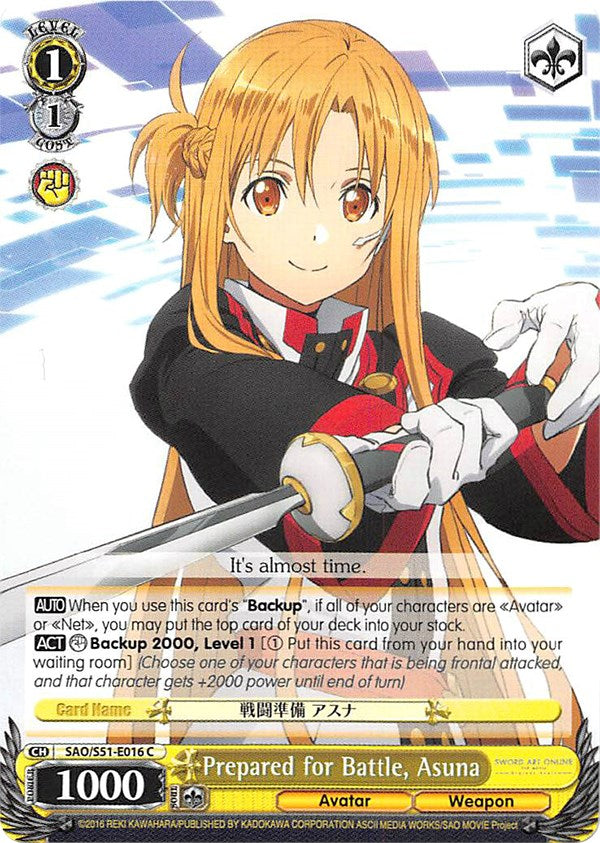 Prepared for Battle, Asuna (SAO/S51-E016 C) [Sword Art Online The Movie: -Ordinal Scale-] | Cracking-Singles