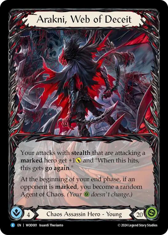 Arakni, Web of Deceit [WOD001] (The Hunted Arakni, Web of Deceit Blitz Deck)  Rainbow Foil | Cracking-Singles