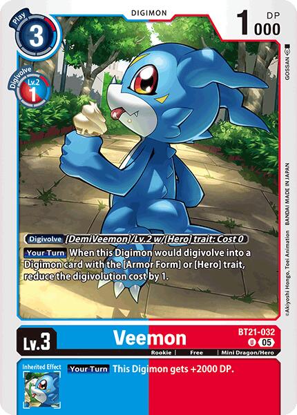 Veemon [BT21-032] [World Convergence] | Cracking-Singles