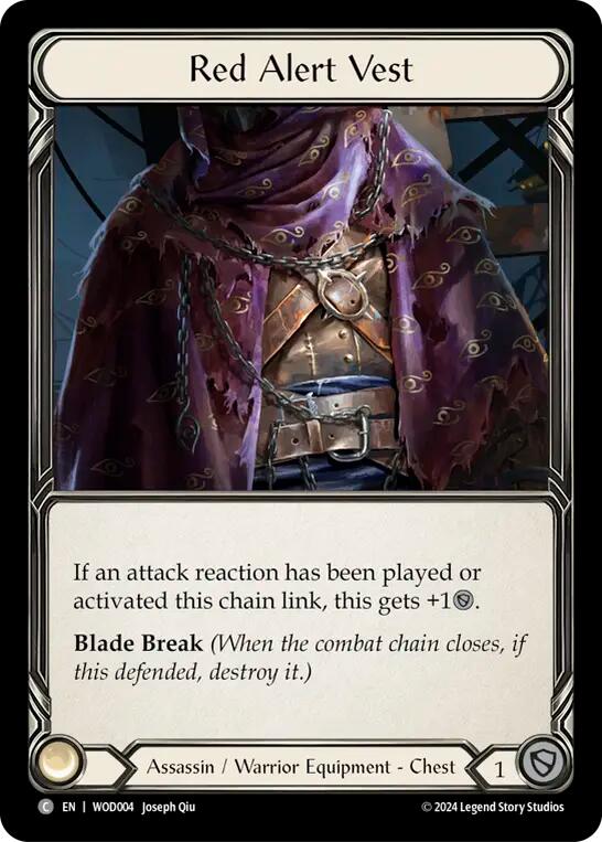 Red Alert Vest [WOD004] (The Hunted Arakni, Web of Deceit Blitz Deck) | Cracking-Singles