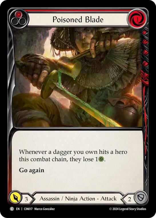 Poisoned Blade (Red) [CIN017] (The Hunted Cindra Blitz Deck) | Cracking-Singles