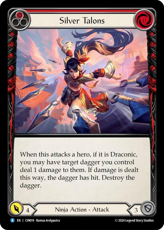 Silver Talons (Red) [CIN019] (The Hunted Cindra Blitz Deck) | Cracking-Singles