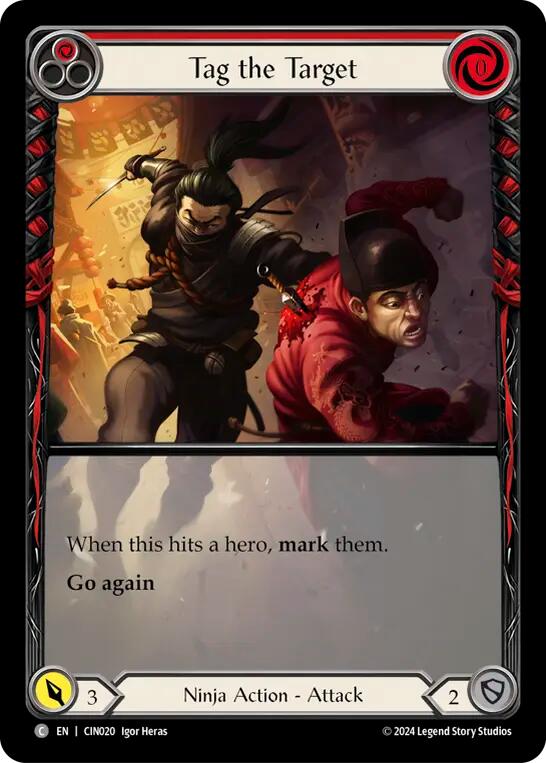 Tag the Target (Red) (Extended Art) [CIN020] (The Hunted Cindra Blitz Deck) | Cracking-Singles