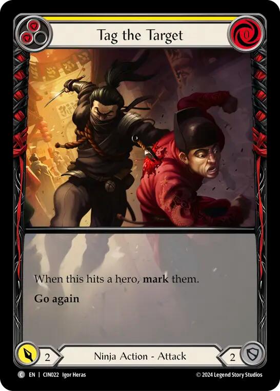 Tag the Target (Yellow) (Extended Art) [CIN022] (The Hunted Cindra Blitz Deck) | Cracking-Singles