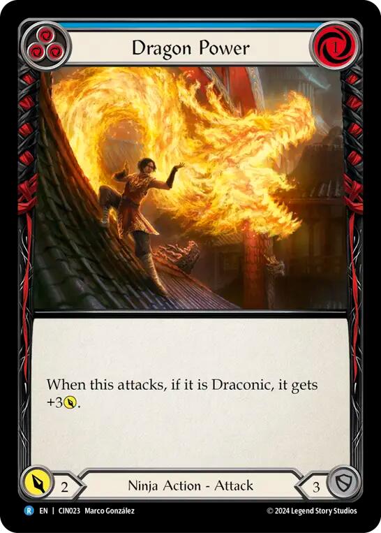 Dragon Power (Blue) [CIN023] (The Hunted Cindra Blitz Deck) | Cracking-Singles