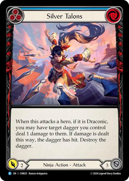 Silver Talons (Blue) [CIN025] (The Hunted Cindra Blitz Deck) | Cracking-Singles