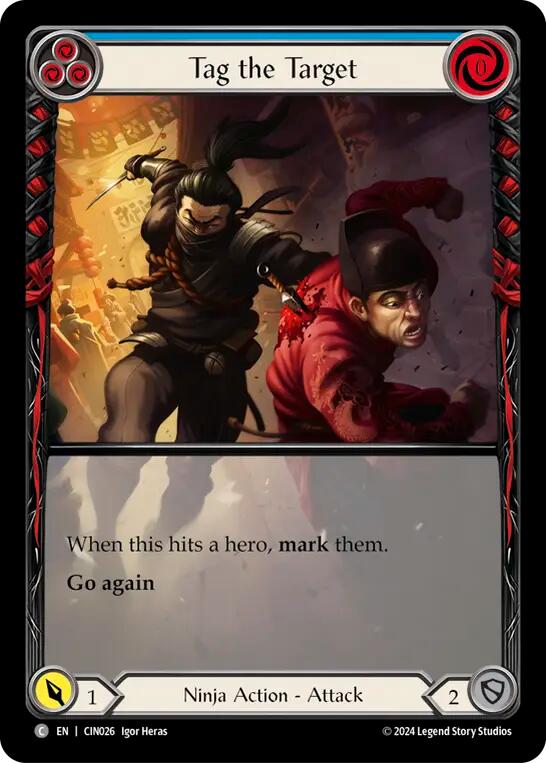 Tag the Target (Blue) (Extended Art) [CIN025] (The Hunted Cindra Blitz Deck) | Cracking-Singles