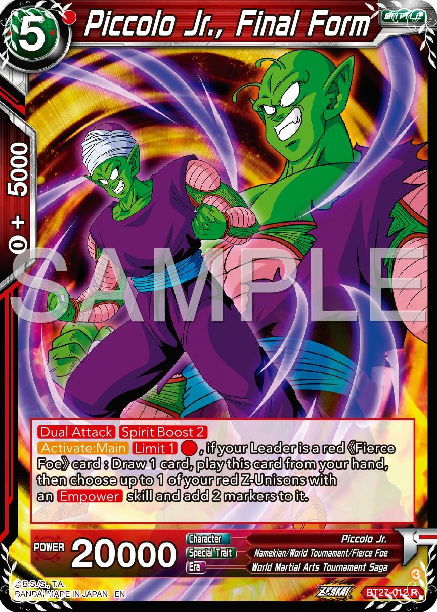 Piccolo Jr., Final Form (BT27-012) [History of Z] | Cracking-Singles