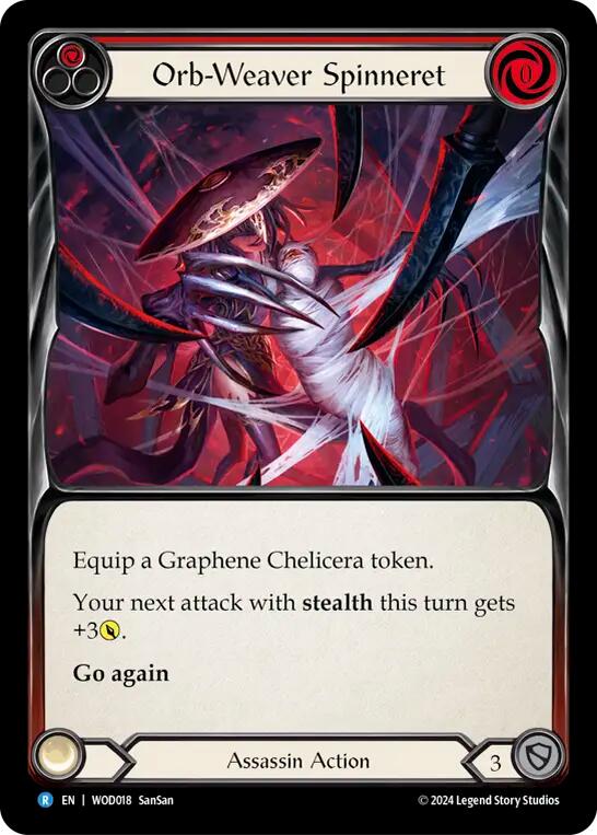 Orb-Weaver Spinneret (Red) [WOD018] (The Hunted Arakni, Web of Deceit Blitz Deck) | Cracking-Singles