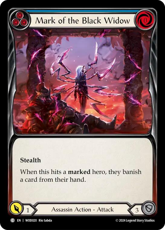 Mark of the Black Widow (Blue) [WOD020] (The Hunted Arakni, Web of Deceit Blitz Deck) | Cracking-Singles