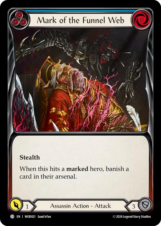 Mark of the Funnel Web (Blue) [WOD021] (The Hunted Arakni, Web of Deceit Blitz Deck) | Cracking-Singles