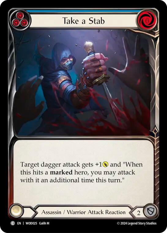 Take a Stab (Blue) [WOD025] (The Hunted Arakni, Web of Deceit Blitz Deck) | Cracking-Singles