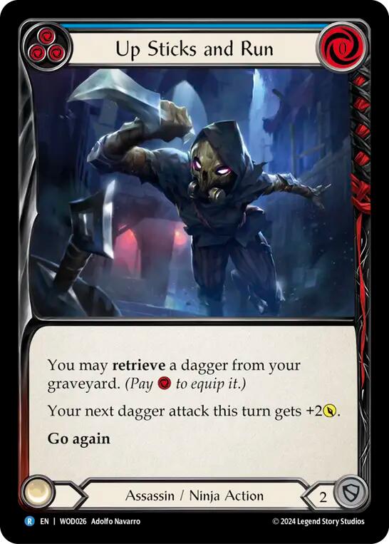 Up Sticks and Run (Blue) [WOD026] (The Hunted Arakni, Web of Deceit Blitz Deck) | Cracking-Singles