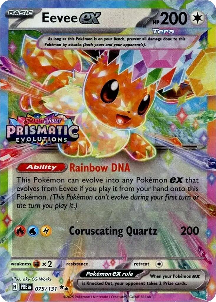 Eevee ex (075/131) (Prismatic Evolutions Stamp) [Scarlet & Violet: Prismatic Evolutions] | Cracking-Singles