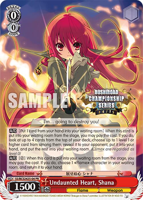Undaunted Heart, Shana [Bushiroad Event Cards] | Cracking-Singles