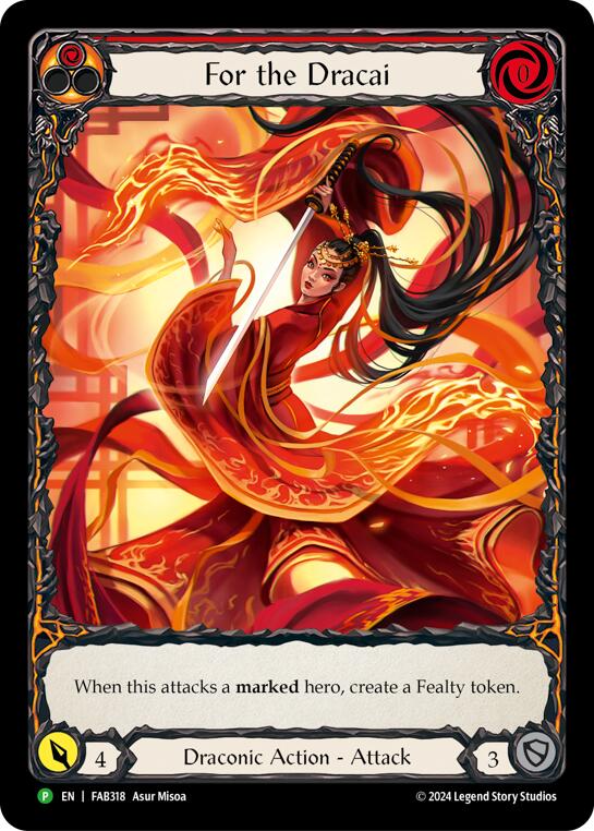 For the Dracai [FAB318] (Promo)  Rainbow Foil | Cracking-Singles