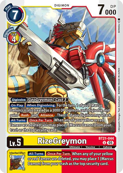 RizeGreymon [BT21-044] [World Convergence] | Cracking-Singles