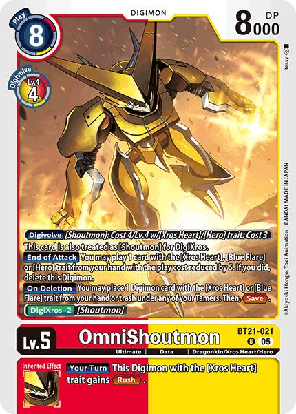 OmniShoutmon [BT21-021] [World Convergence] | Cracking-Singles